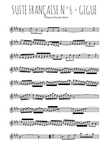 Suite française N°6 Gigue Partitions gratuites